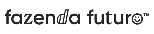 Logotipo da Fazenda Futuro com fonte moderna e sorriso estilizado.